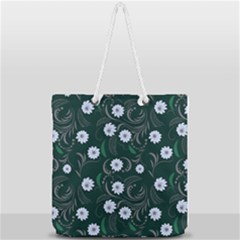 Folk Flowers Art Pattern Floral  Surface Design  Seamless Pattern Full Print Rope Handle Tote (large) by Eskimos