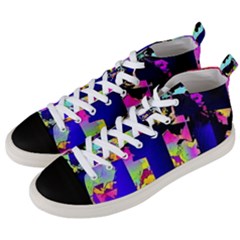 Neon Aggression Men s Mid-top Canvas Sneakers by MRNStudios