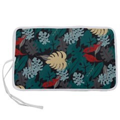 Tropical Autumn Leaves Pen Storage Case (l) by tmsartbazaar