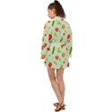 Seamless Pattern With Vegetables  Delicious Vegetables Long Sleeve Kimono View2