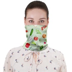 Seamless Pattern With Vegetables  Delicious Vegetables Face Covering Bandana (adult) by SychEva