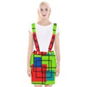 Colorful Rectangle boxes Braces Suspender Skirt View1