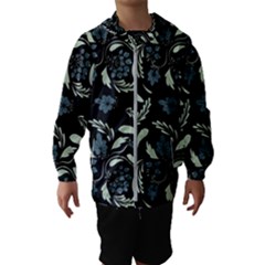 Folk Flowers Art Pattern Kids  Hooded Windbreaker by Eskimos