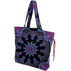 Framed Mandala Drawstring Tote Bag by MRNStudios