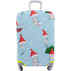 Funny Mushrooms Go About Their Business Luggage Cover (large) by SychEva