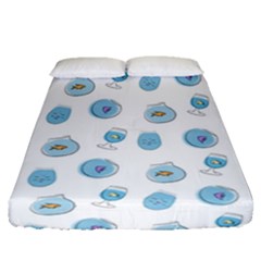 Aquarium With Fish Fitted Sheet (queen Size) by SychEva