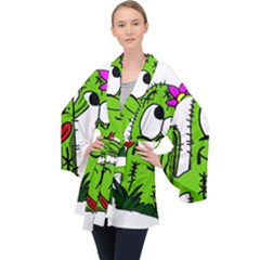 Cactus Long Sleeve Velvet Kimono  by IIPhotographyAndDesigns