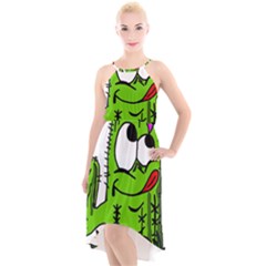 Cactus High-low Halter Chiffon Dress  by IIPhotographyAndDesigns