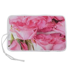 Magenta Bouquet Pen Storage Case (l) by kaleidomarblingart