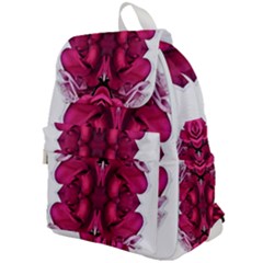 Diagonal Magenta Bouquet Top Flap Backpack by kaleidomarblingart