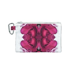 Diagonal Magenta Bouquet Canvas Cosmetic Bag (small) by kaleidomarblingart