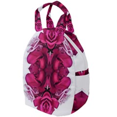 Diagonal Magenta Bouquet Travel Backpacks by kaleidomarblingart