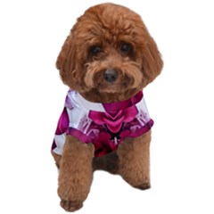 Diagonal Magenta Bouquet Dog T-shirt by kaleidomarblingart