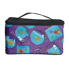 Aquarium With Fish And Sparkles Cosmetic Storage by SychEva