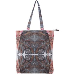 Painted Symmetry Double Zip Up Tote Bag by kaleidomarblingart