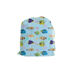 Underwater World Drawstring Pouch (medium) by SychEva