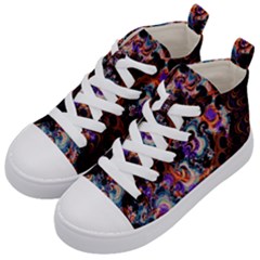 Viral Mandala Kids  Mid-top Canvas Sneakers by MRNStudios