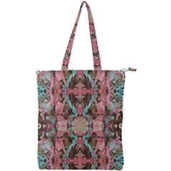 Velvet Arabesque Double Zip Up Tote Bag by kaleidomarblingart