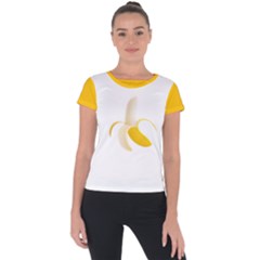 Banana Short Sleeve Sports Top  by snackkingdom