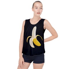 Banana Bubble Hem Chiffon Tank Top by snackkingdom