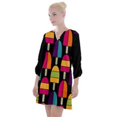 Popsicle Open Neck Shift Dress by snackkingdom