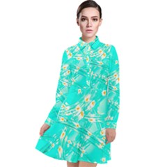 Pop Art Neuro Light Long Sleeve Chiffon Shirt Dress by essentialimage365