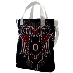 Fantasy Sketchy Drawing Mask Artwork Canvas Messenger Bag by dflcprintsclothing