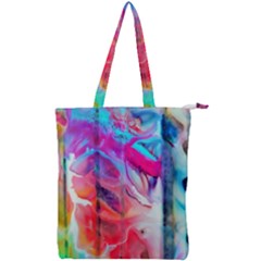 Fluorescent Double Zip Up Tote Bag by kaleidomarblingart