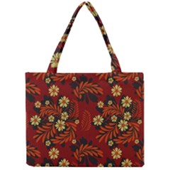 Folk Flowers Pattern Mini Tote Bag by Eskimos