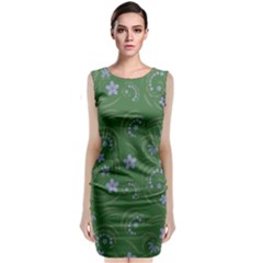 Folk Flowers Pattern Floral Surface Design Classic Sleeveless Midi Dress by Eskimos