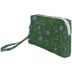 Folk Flowers Pattern Floral Surface Design Wristlet Pouch Bag (small) by Eskimos