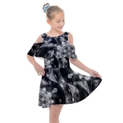 Gemini Mandala Kids  Shoulder Cutout Chiffon Dress by MRNStudios