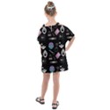 Witch Goth Pastel Pattern Kids  One Piece Chiffon Dress View2