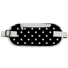 1950 Black White Dots Rounded Waist Pouch by SomethingForEveryone