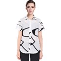 Black And White Abstract Linear Decorative Art Women s Short Sleeve Shirt View1