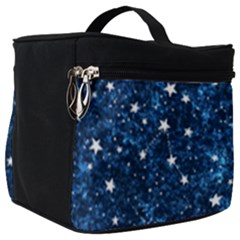 Dark Blue Stars Make Up Travel Bag (big) by AnkouArts