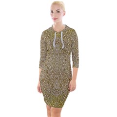 Pearls With A Beautiful Luster And A Star Of Pearls Quarter Sleeve Hood Bodycon Dress by pepitasart