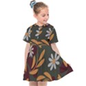 Folk flowers pattern Floral surface design Kids  Sailor Dress View1