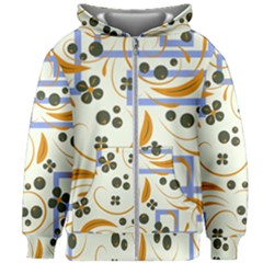 Folk Flowers Pattern Floral Surface Design Kids  Zipper Hoodie Without Drawstring by Eskimos