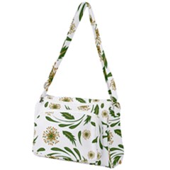 Folk Flowers Pattern Floral Surface Design Front Pocket Crossbody Bag by Eskimos