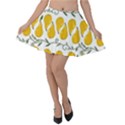 Juicy Yellow Pear Velvet Skater Skirt View1