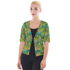 Love To The Flowers And Colors In A Beautiful Habitat Cropped Button Cardigan by pepitasart