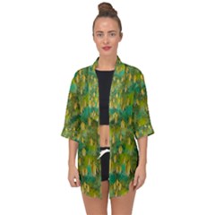 Love To The Flowers And Colors In A Beautiful Habitat Open Front Chiffon Kimono by pepitasart