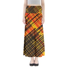 Root Humanity Orange Yellow And Black Full Length Maxi Skirt by WetdryvacsLair