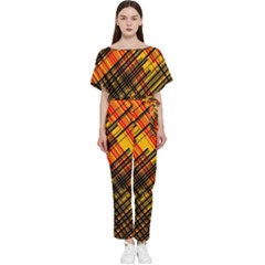 Root Humanity Orange Yellow And Black Batwing Lightweight Jumpsuit by WetdryvacsLair