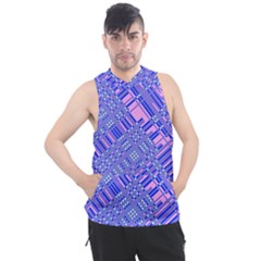 Root Humanity Barcode Purple Pink And Galuboi Men s Sleeveless Hoodie by WetdryvacsLair