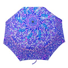 Root Humanity Bar And Qr Code Combo In Purple And Blue Folding Umbrellas by WetdryvacsLair