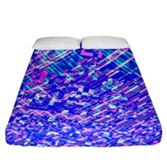 Root Humanity Bar And Qr Code Combo In Purple And Blue Fitted Sheet (queen Size) by WetdryvacsLair