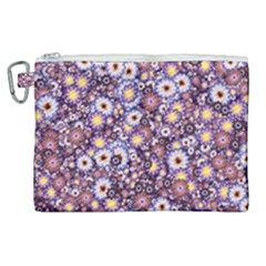 Flower Bomb 3 Canvas Cosmetic Bag (xl) by PatternFactory