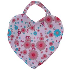 Flower Bomb 11 Giant Heart Shaped Tote by PatternFactory